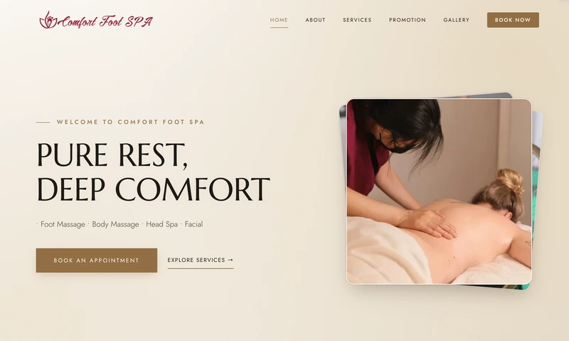 Japanese Head Spa & Sanctuary Wellness Booking Portal - Flamingo Technology Web Showcase